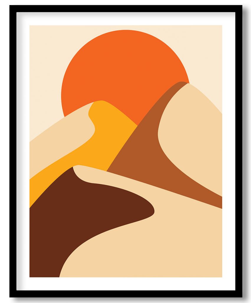 Sun Breaking Through Mountains