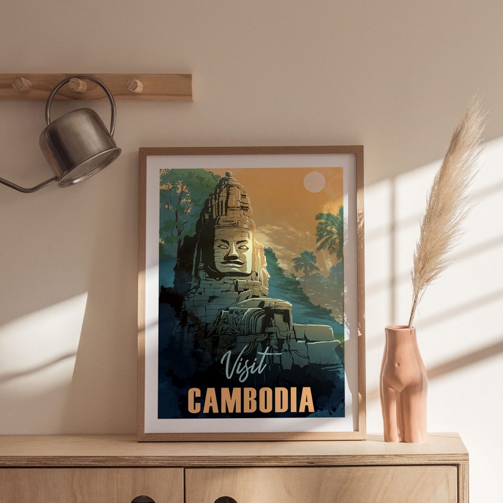 Visit CAMBODIA - Travel Slogan – Wall Painting
