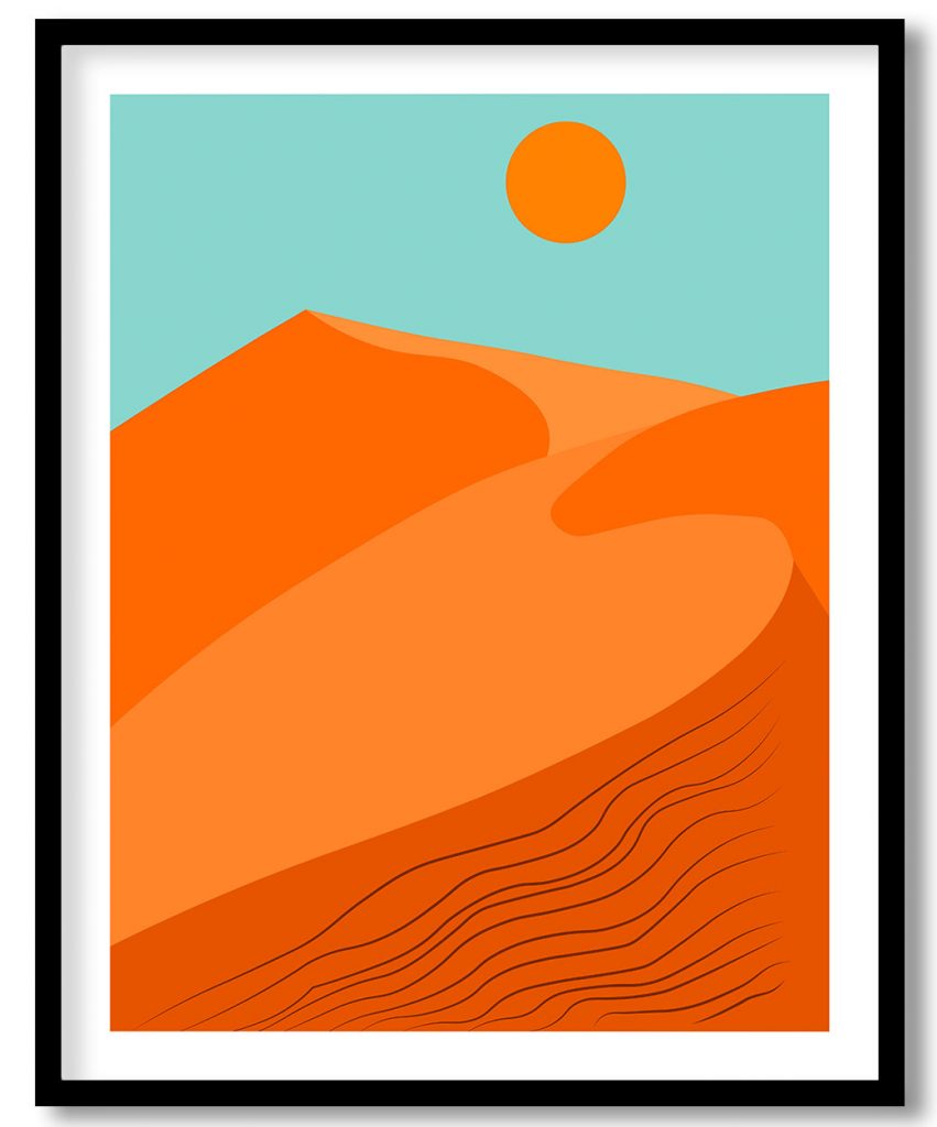Blistering desert landscape