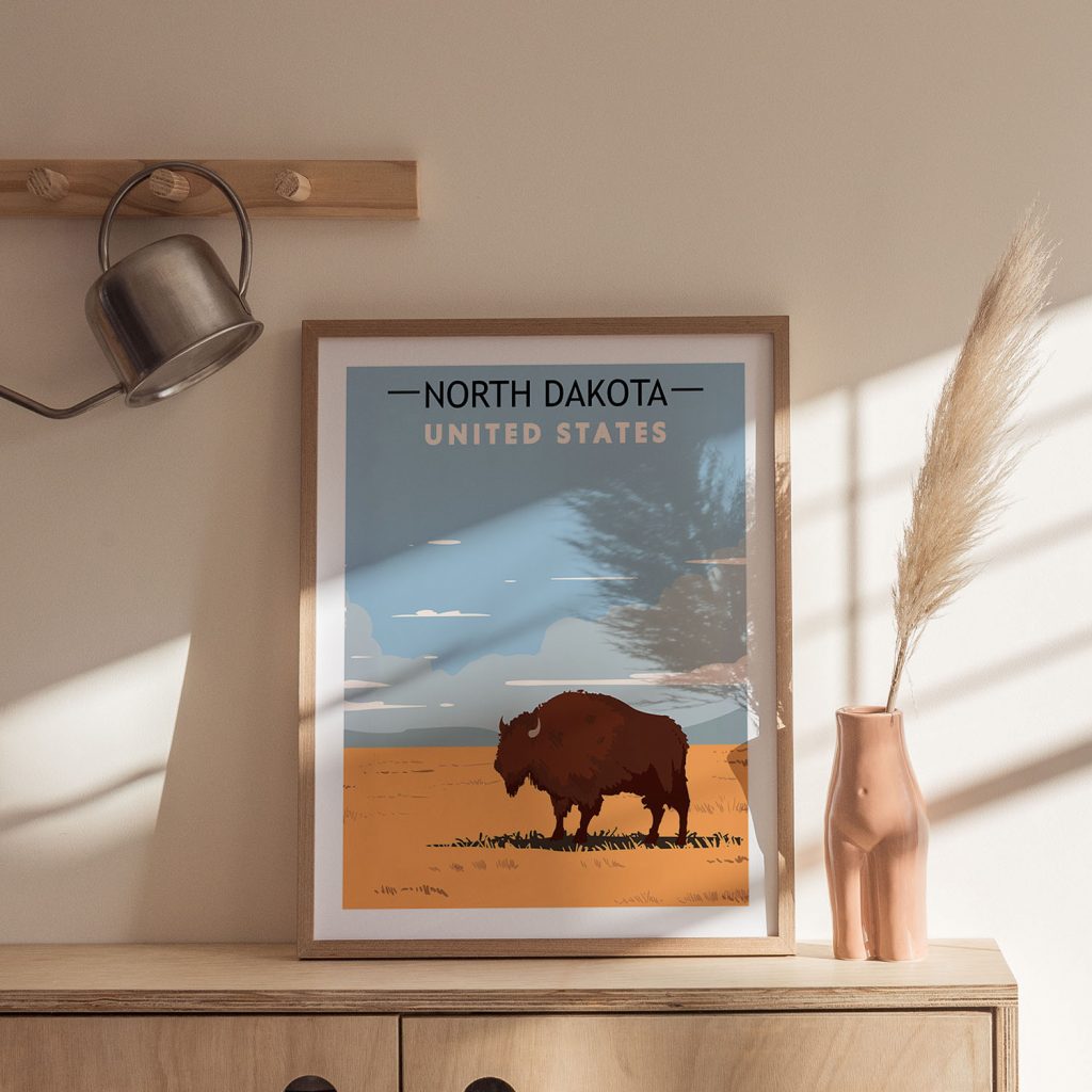 NORTH DAKOTA - UNITED STATES - State Name – Wall Painting