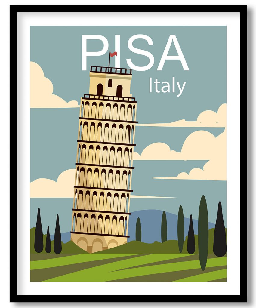 Vintage Poster of Pisa