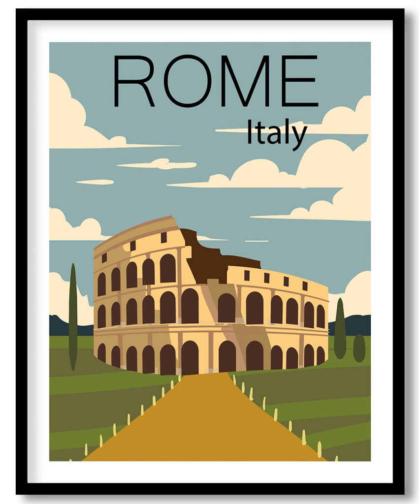 Vintage Poster of Colosseum