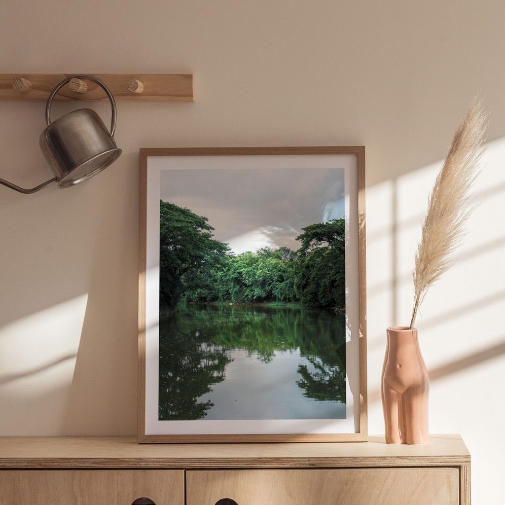 Nature Green Forest River – Wall Art