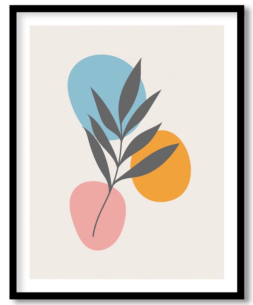 Abstract minimalistic botanical element silhouette #449