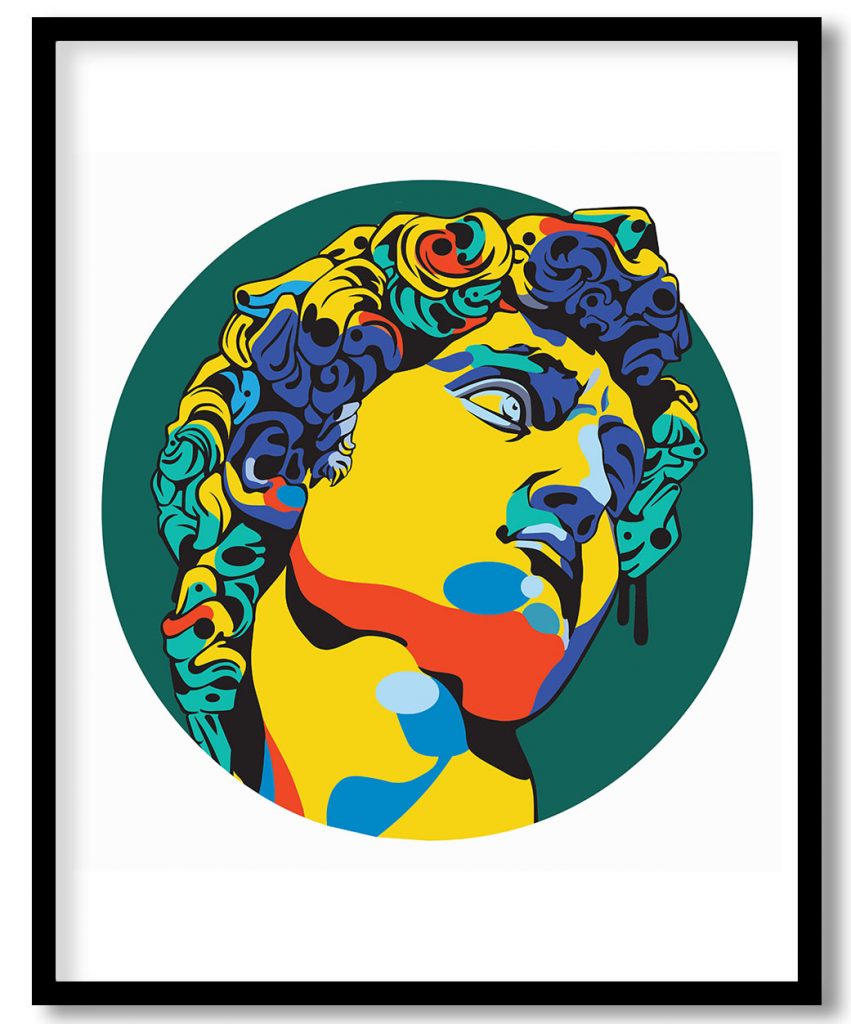 Colorful Portrait of Michelangelo