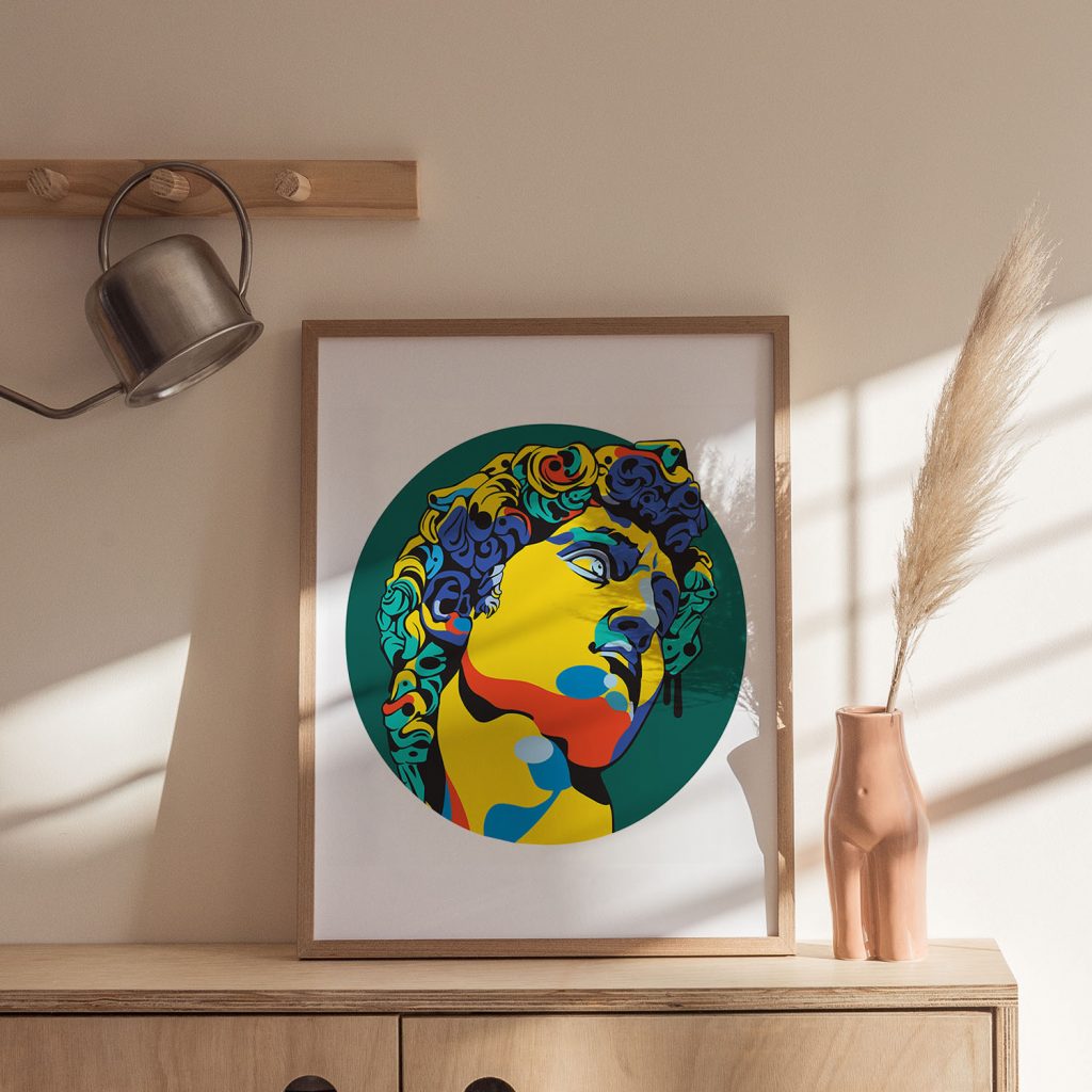 Modern Pop Art David's Head – Home Decor