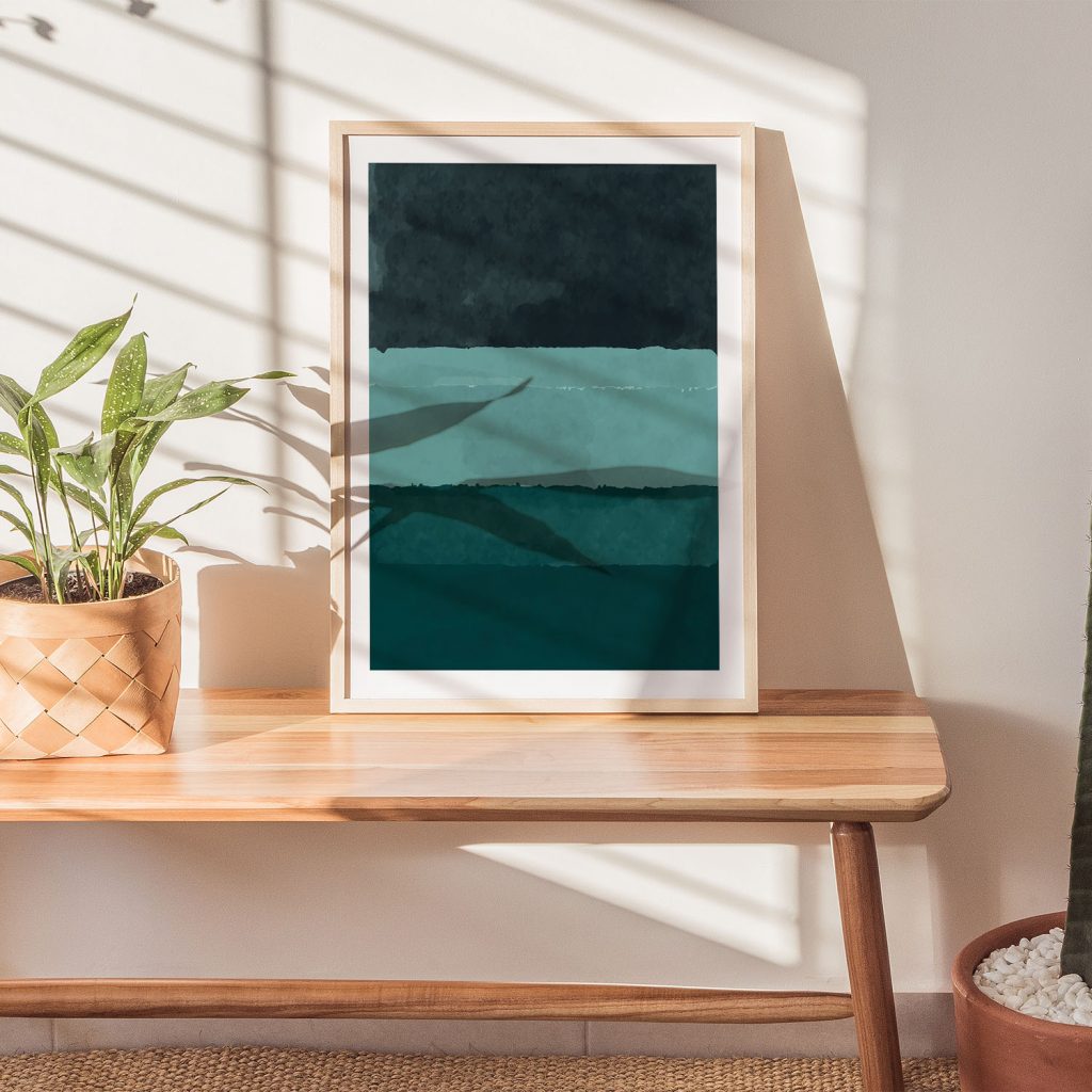 Mark Rothko shades of blue Wall Art, Hanging Wall Decor, Home Decor