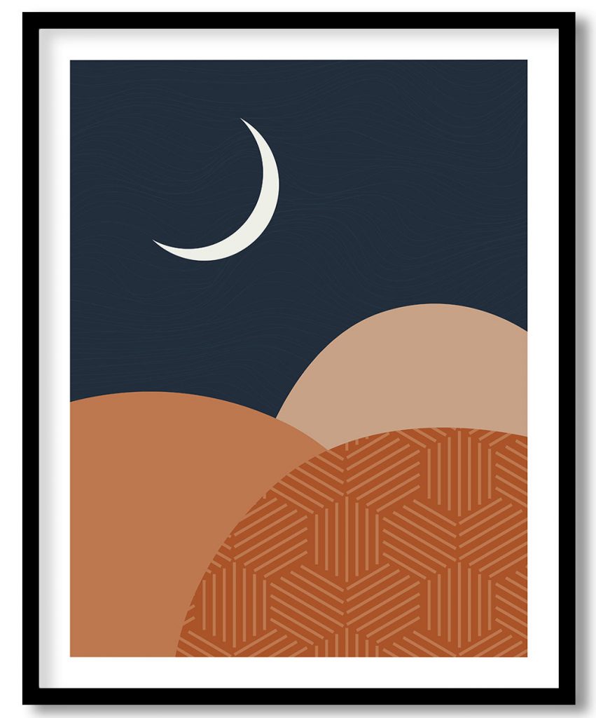 Boho Half Moon and Landscape