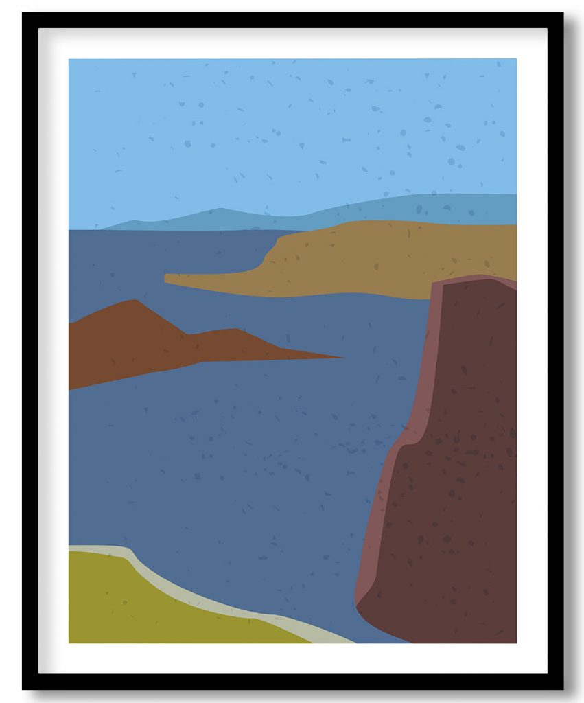 Beautiful scene from high mountains