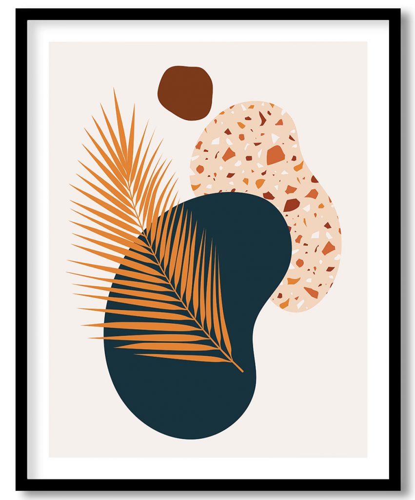 Abstract Minimalistic Leaves and Shapes