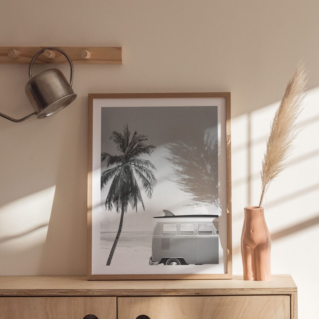 Nature Vintage Van Surfboard Beach – Wall Hanging