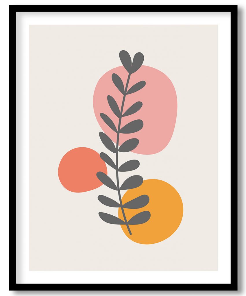 Abstract minimalistic botanical element silhouette #450