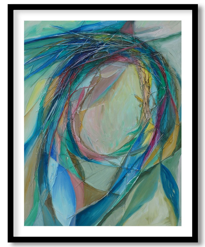 Abstract Oil Painted Face Outline