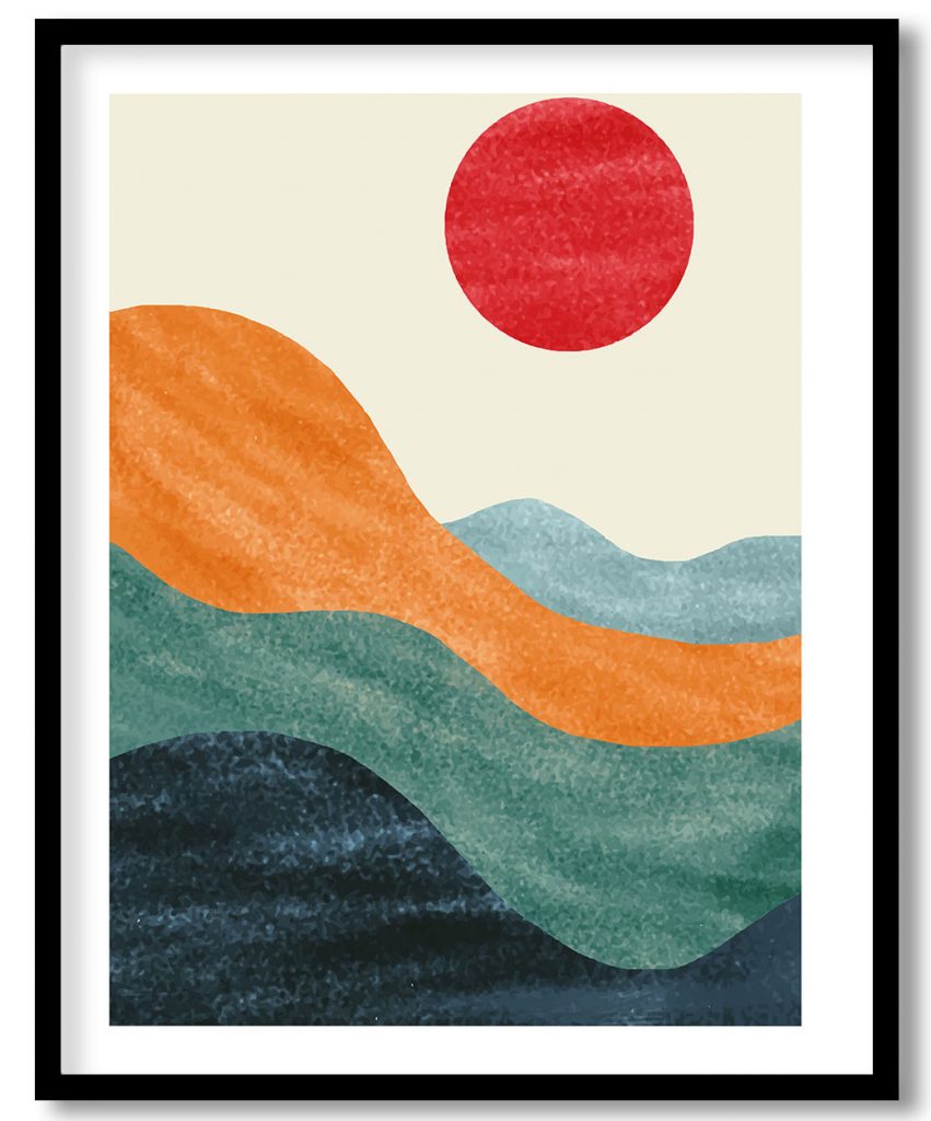 Bohemian Colorful Sun & Ocean