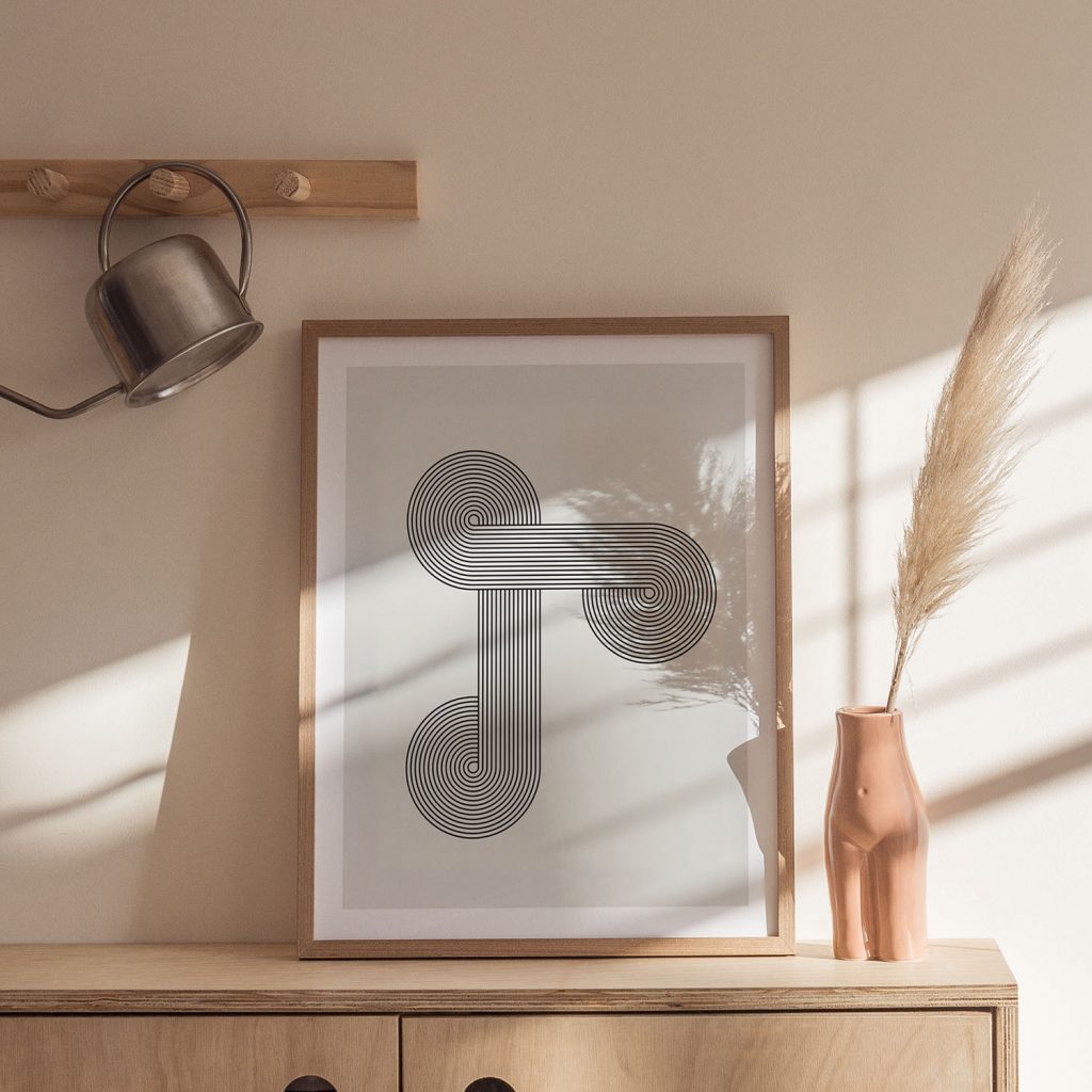 Abstract Geometric Line Pattern – Wall Painting