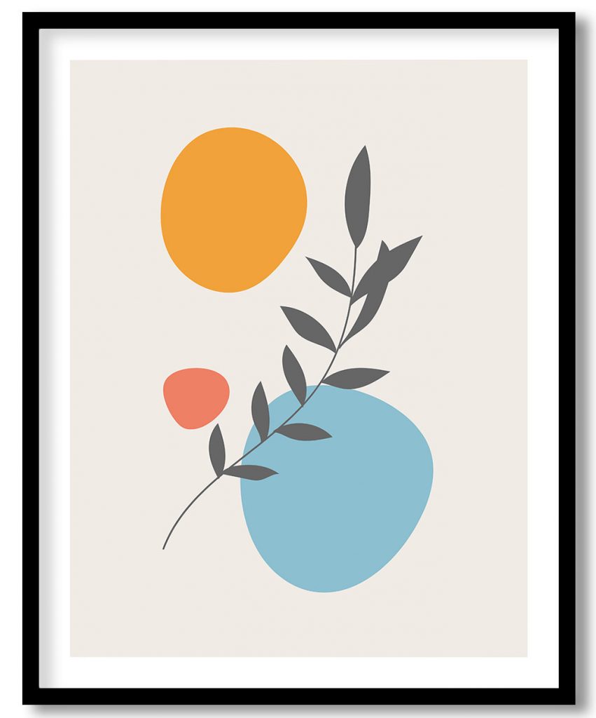 Abstract minimalistic botanical element silhouette #451