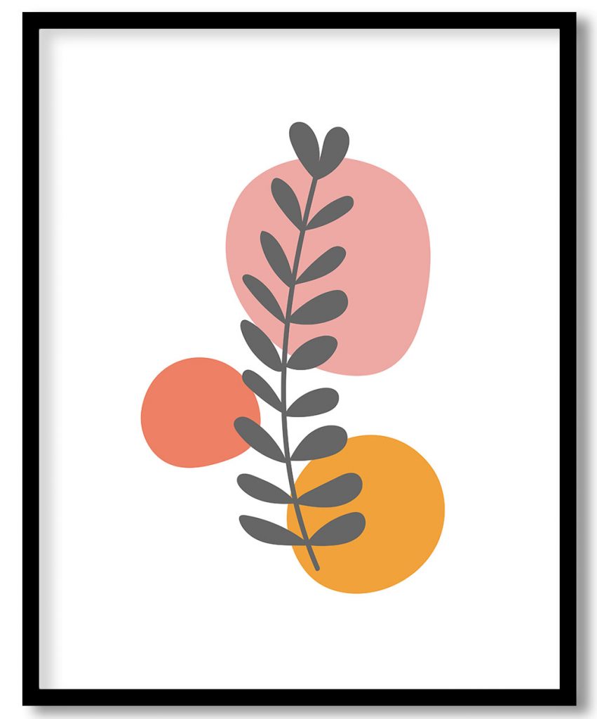 Abstract minimalistic botanical element silhouette #845