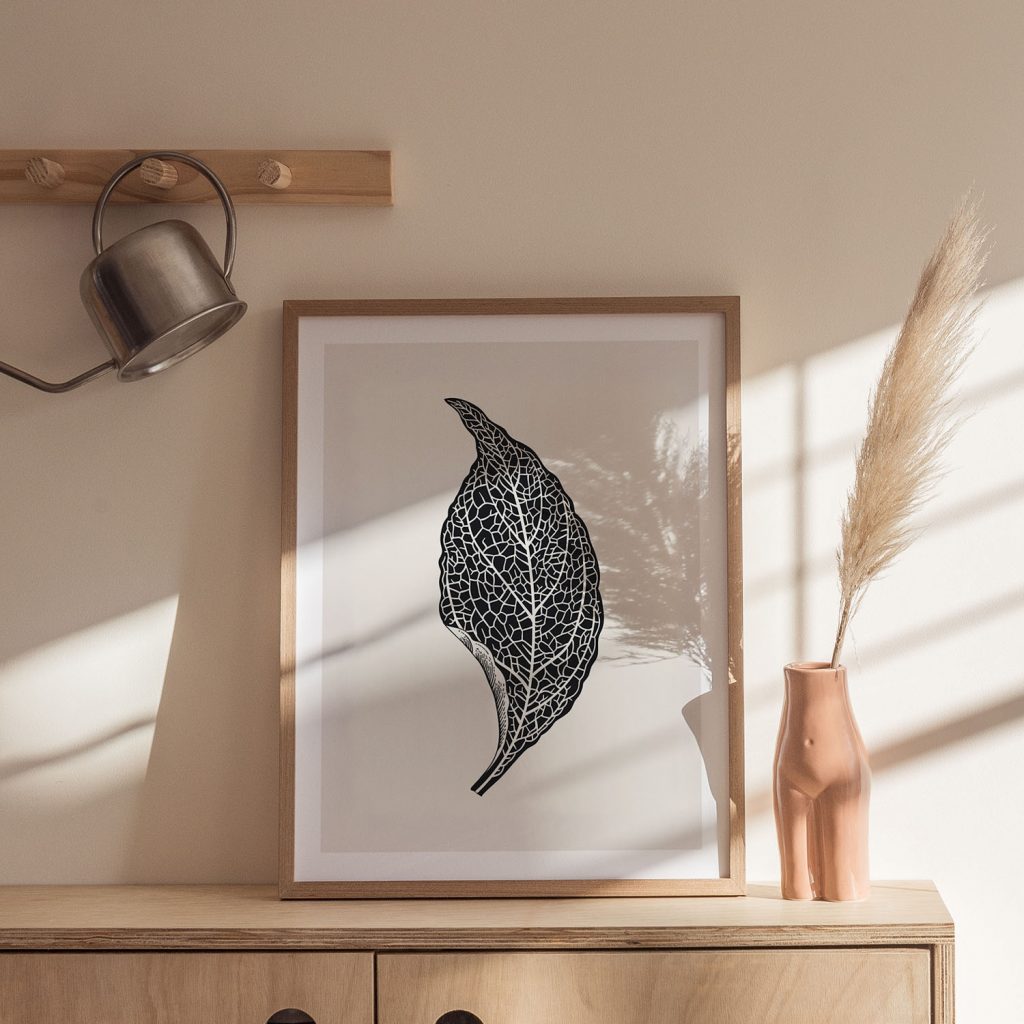 Botanical Skeleton Leaf – Wall Painting