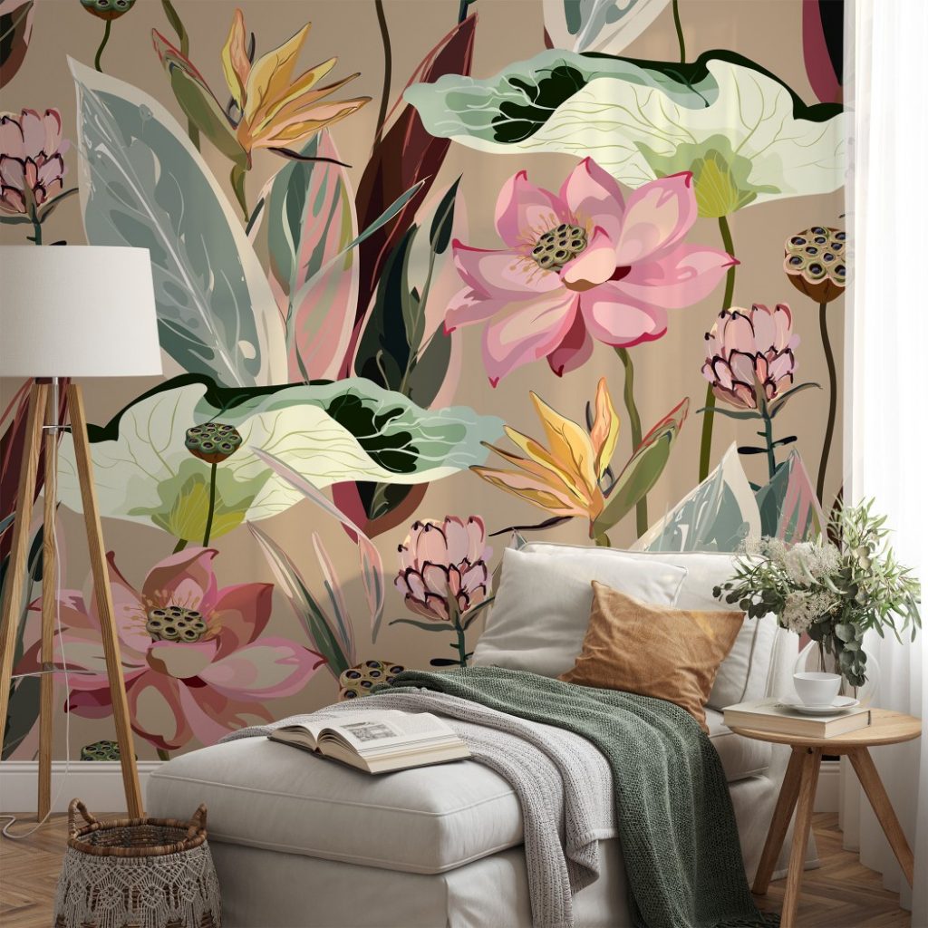 Flourishing flowers in spring - Wall Mural, PVC free Wall Covering