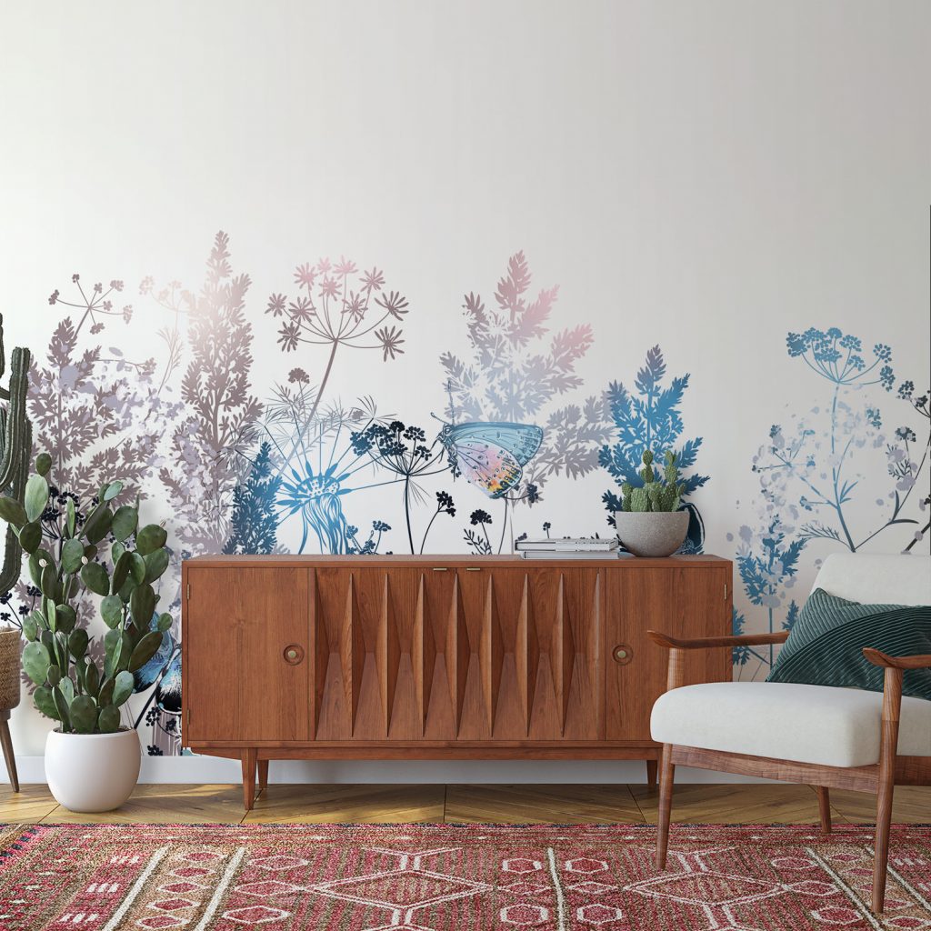 Colorful butterflies in lovely spring - Wall Mural, PVC free Wall Covering