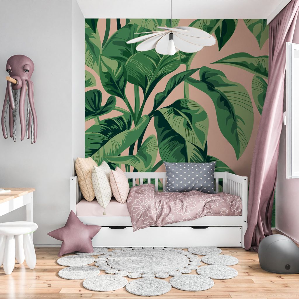 The pacific palm leaves Wall Mural, PVC free Wall Covering Wall