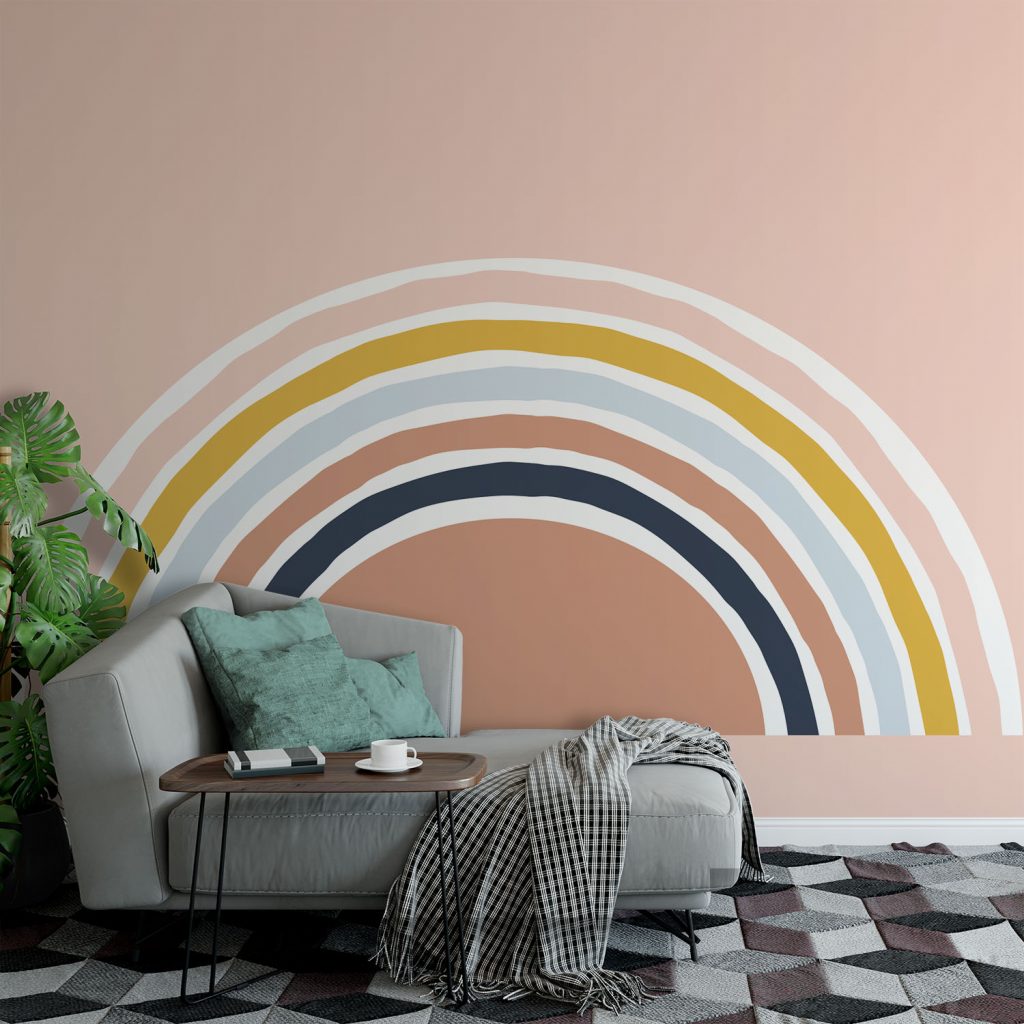 Terracotta Boho Rainbow Wallpaper