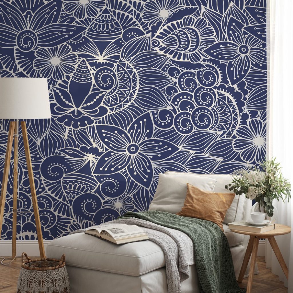 Adorable flower tattoos - Wall Mural, PVC free Wall Covering