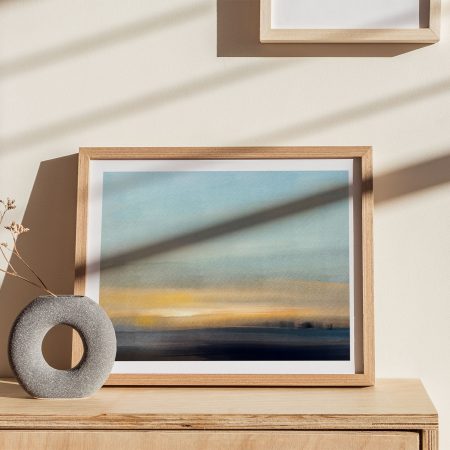 Abstract Ocean Sun – Wall Painting