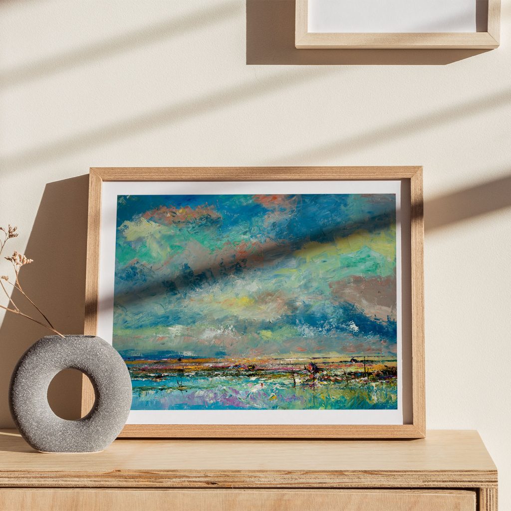 Abstract Landscape Reflective Water – Wall Painting