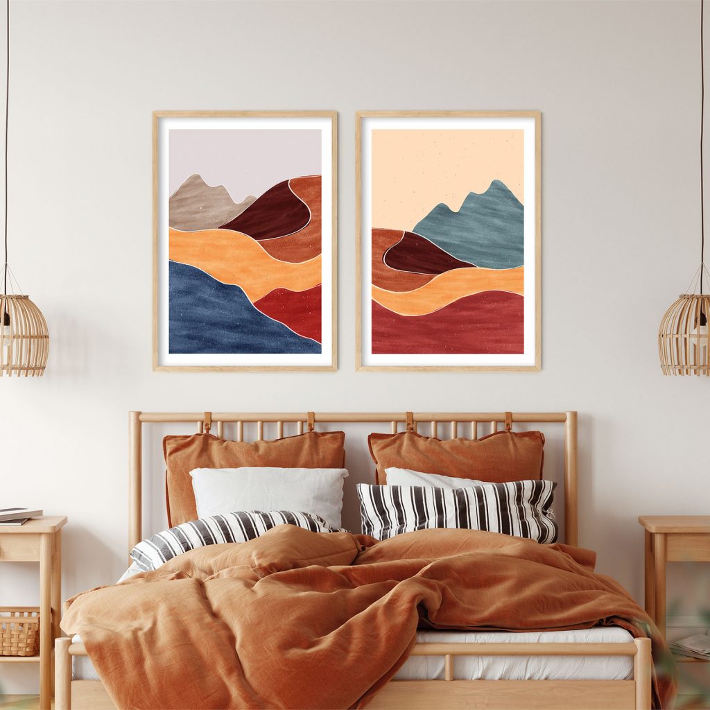 Abstract Layered Mountains and Hills – Wall Hanging