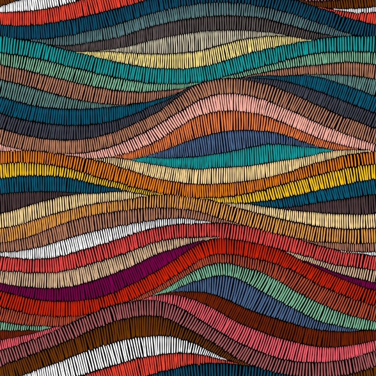 Rushing Colored Strings - Wall Mural, PVC free Wall Covering - Non ...