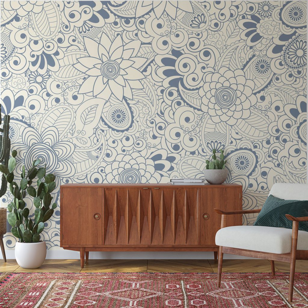 Flowers Of Winter - Wall Mural, PVC free Wall Covering