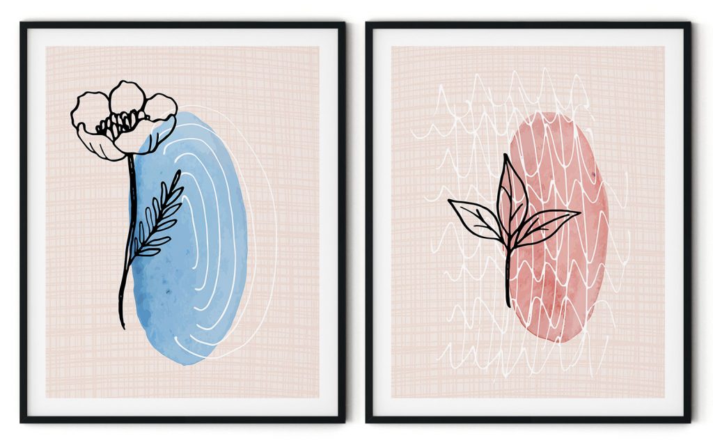 Blossoms of delicate peony