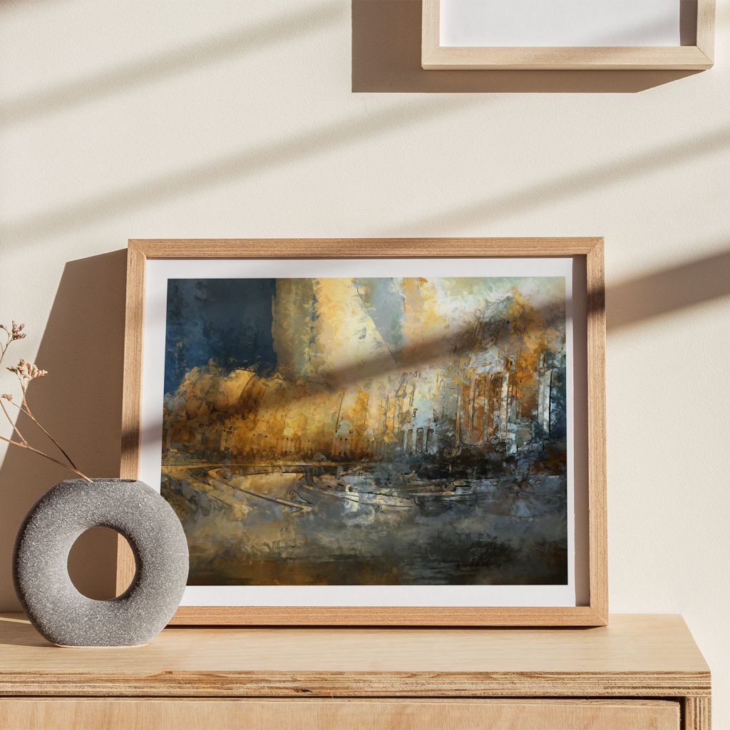 Impressionism Cityscape Sunset – Wall Decor