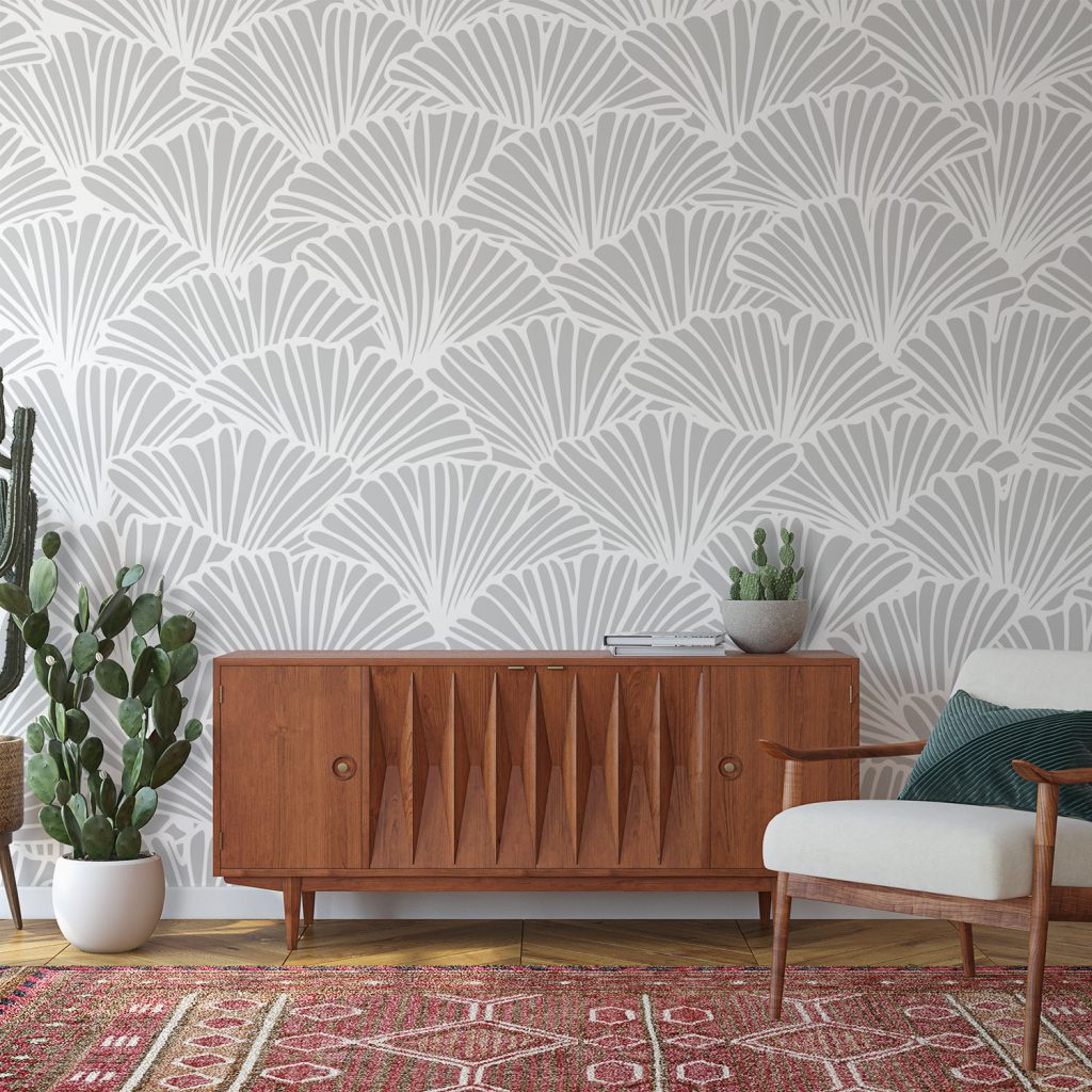 Leaves like A Hand Fan - Wall Mural, PVC free Wall Covering