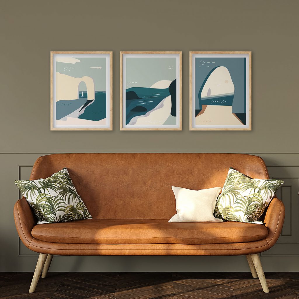 Abstract Three Coastal Landscapes – Home Decor