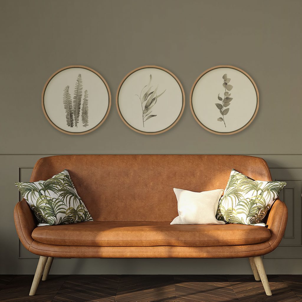 Botanical Three Different Branches – Home Decor