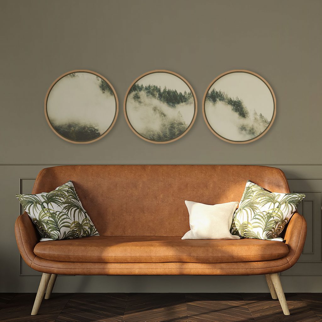 Nature Three Misty Pine Trees – Wall Hanging