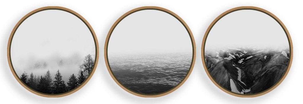 3 Terrains - Forest, Sea, Hills Framed Wall Art (Set of 3), Nature Art, Minimalist Art, Scandinavian, Black & White