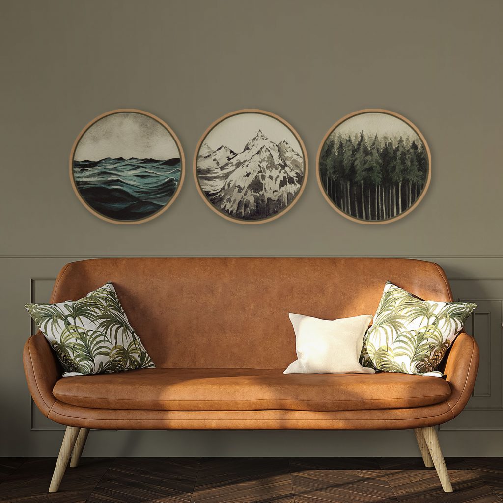Nature Ocean Mountains and Forest – Wall Painting