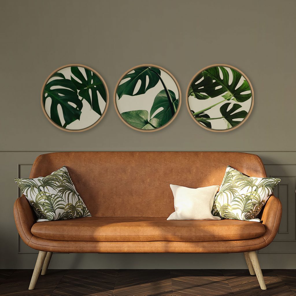 Botanical Close-up Monstera Leaves – Wall Decor