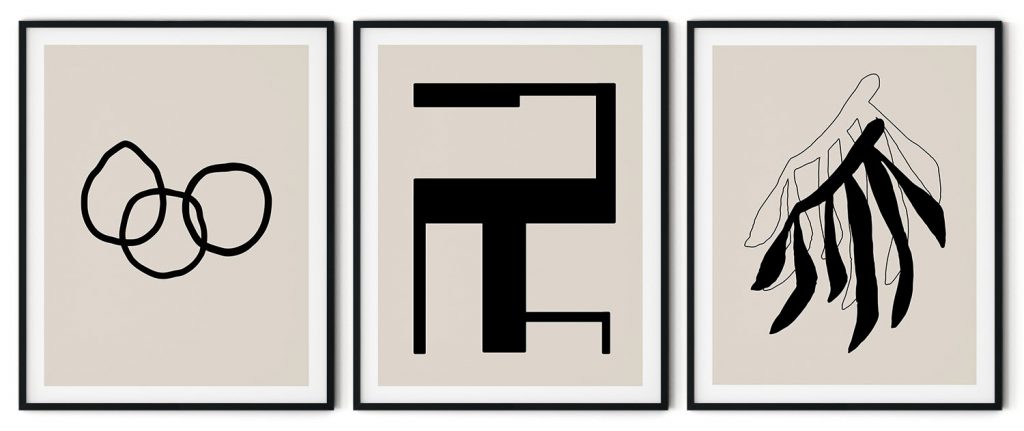 Solid silhouette figurative abstract