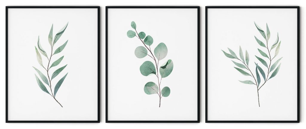 Leaflet silhouette abstract