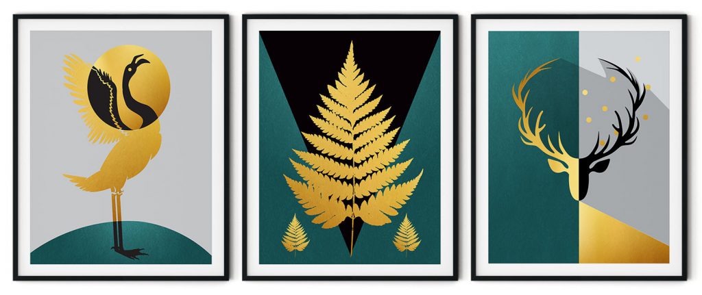 Geometric animal abstract