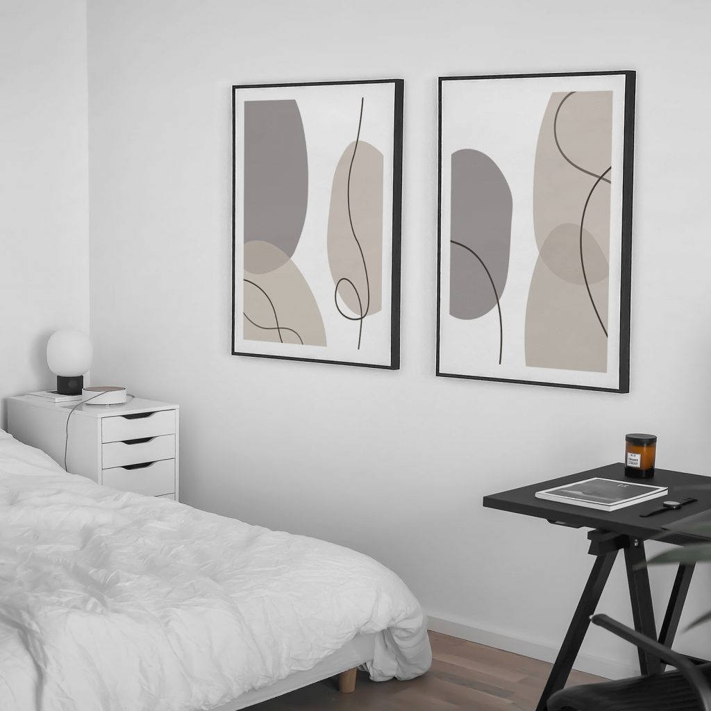 Abstract Organic Shapes Flowing Lines – Wall Hanging