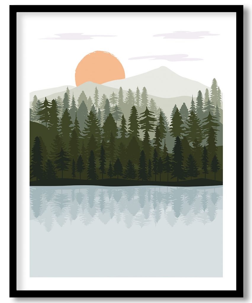 Sun Peeking Behind The Mountains.