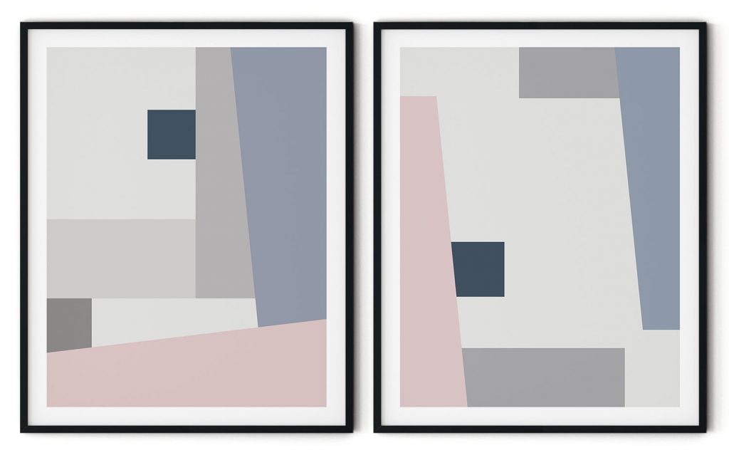 Geometric silhouette abstract