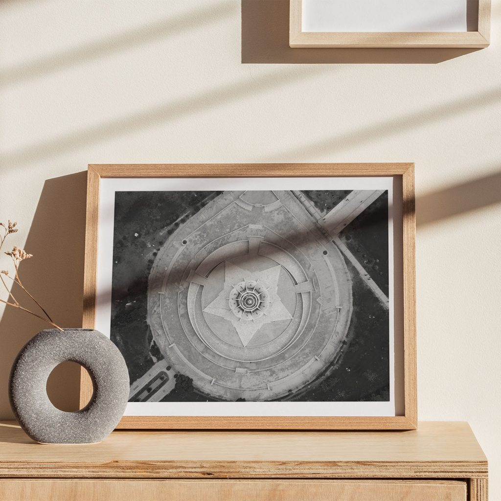 Geometric Circular Star Monument – Wall Painting