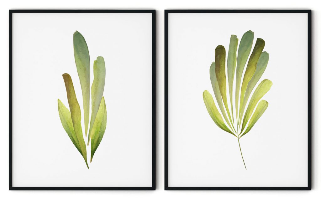 Abstract green leaves