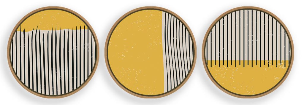 Abstract modern sun yellow boho